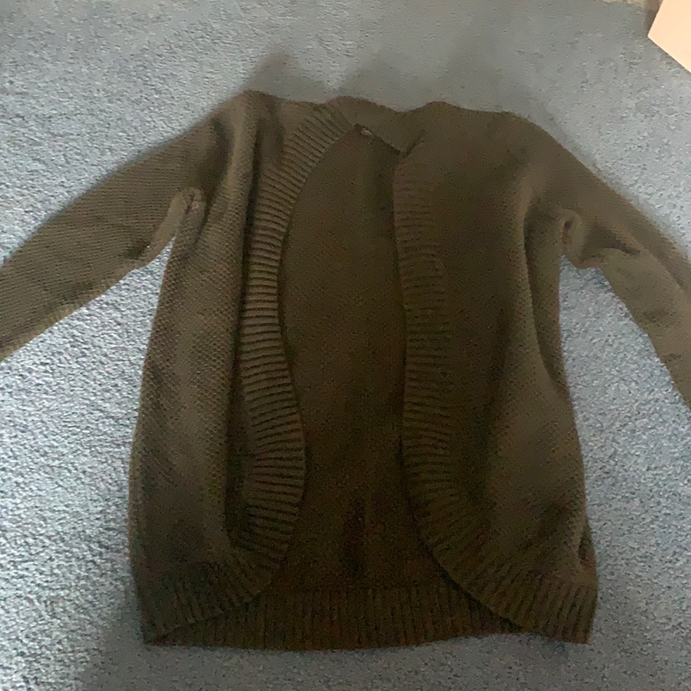 Olive green GAP cardigan
